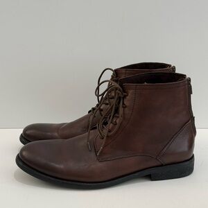 Kenneth Cole Men's Chester Brown Leather Boots -12